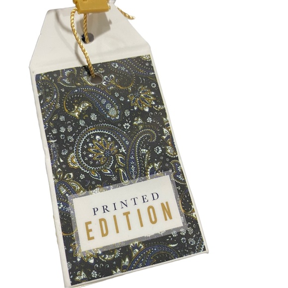 Denim & Flower Men Navy White Dots All Over Button-Front Shirt Sz Sm Poplin NWT - Picture 4 of 11